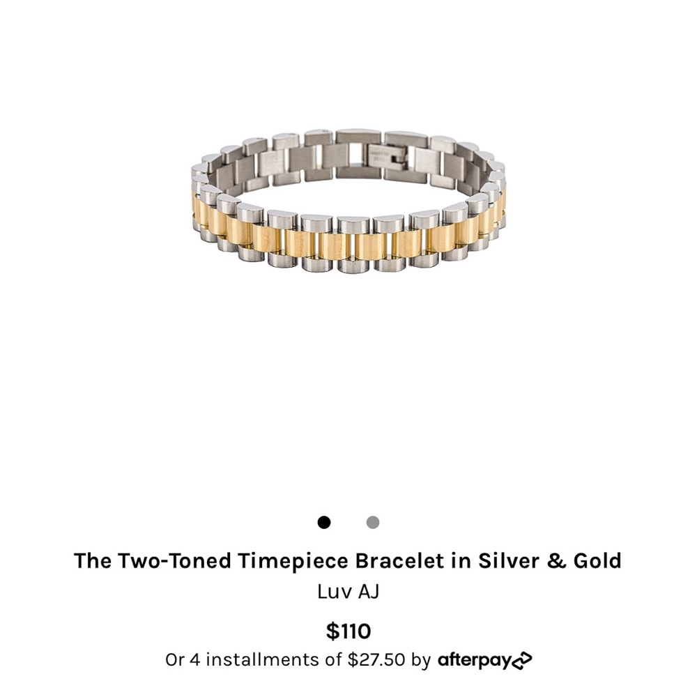 Luv AJ Two-toned Timepiece Bracelet